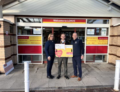 Laura (Left) Alex, LOROS Corporate Co-ordinator (Middle) and Gary (Right)