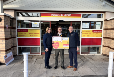 Laura (Left) Alex, LOROS Corporate Co-ordinator (Middle) and Gary (Right)